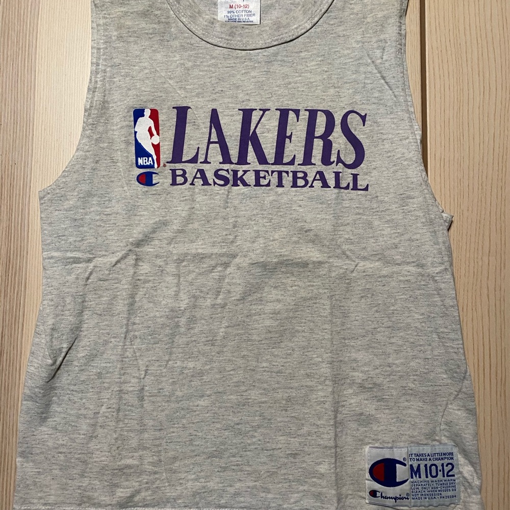 Vintage 90s Champion LA Lakers Practice Tank Yth M